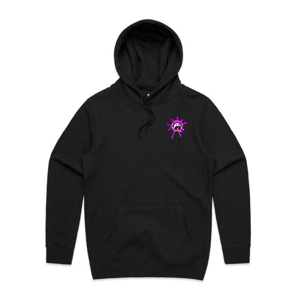 Golf Hoodie - Pink Golf Head Front, Plain Logo Back Thumbnail